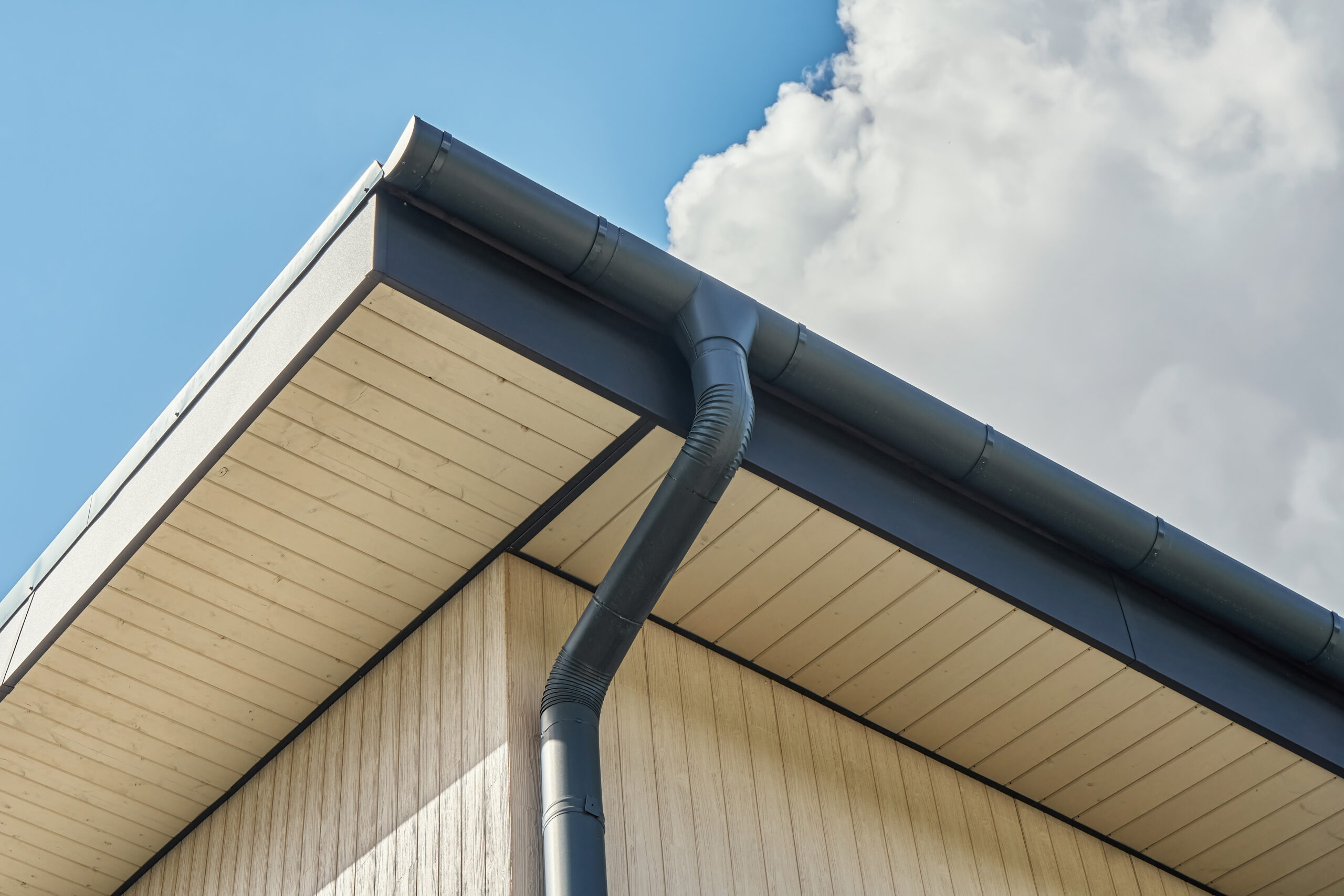 Galvanized steel gutters
