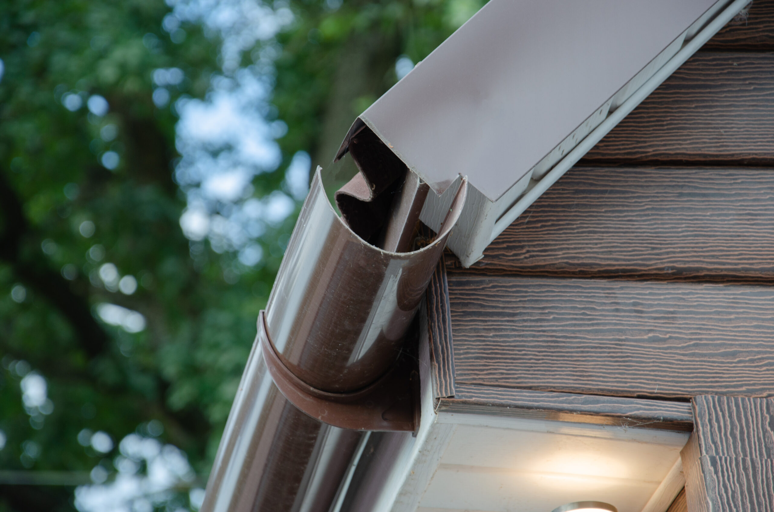 Half-round galvanized steel gutters